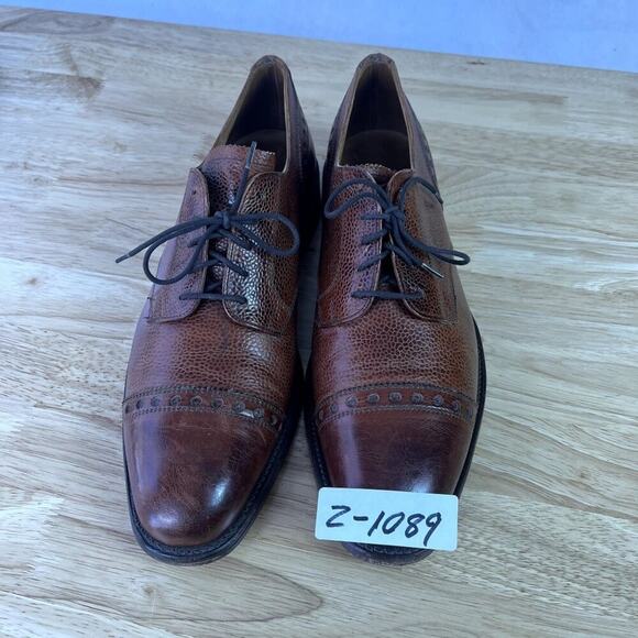 Florsheim Shoes Mens 10 Lace Up Oxfords Battalion Faconnable Leather England main image 4